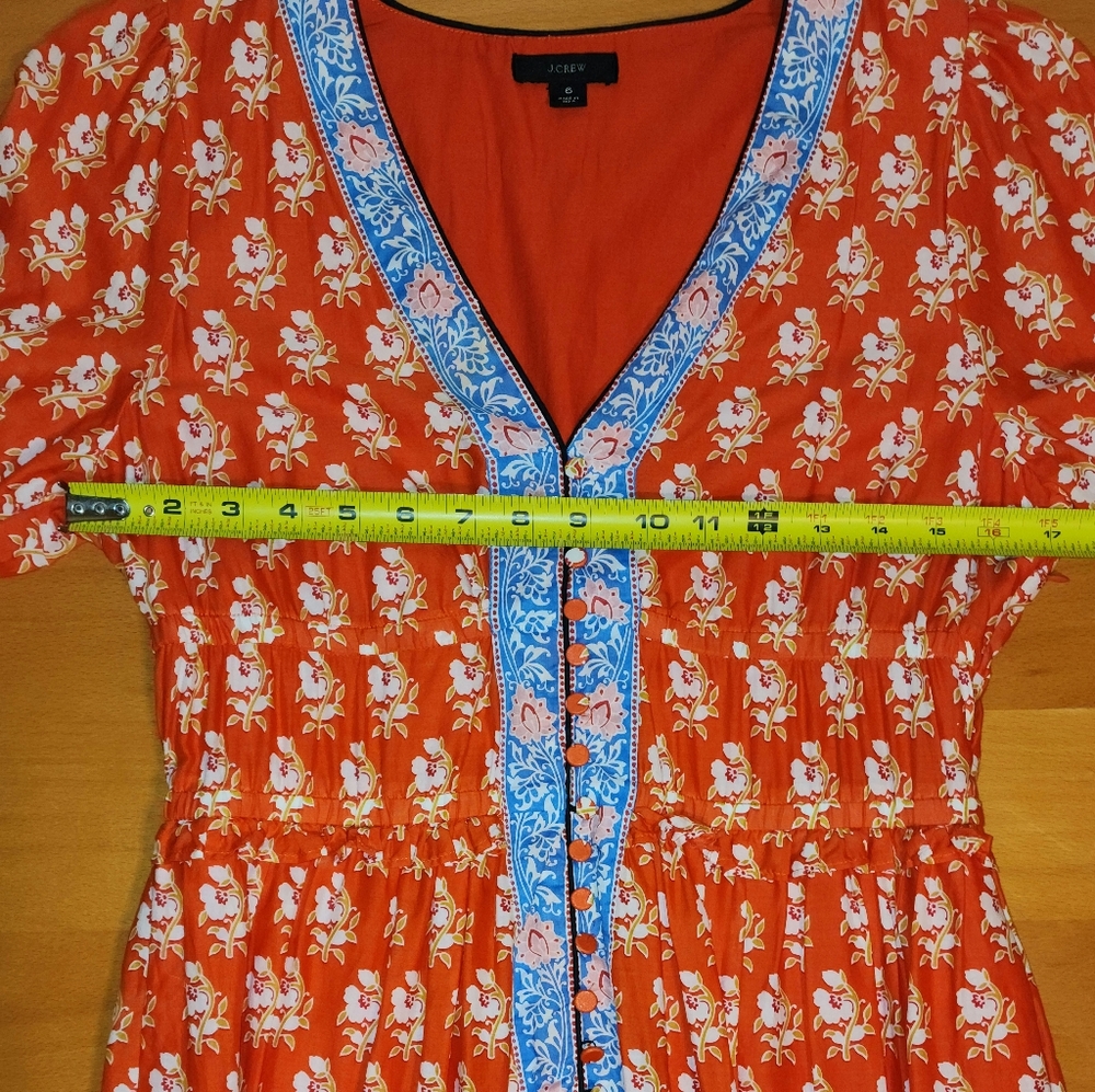 NWOT J Crew Tiered Block Print Dress - Picture 11 of 12